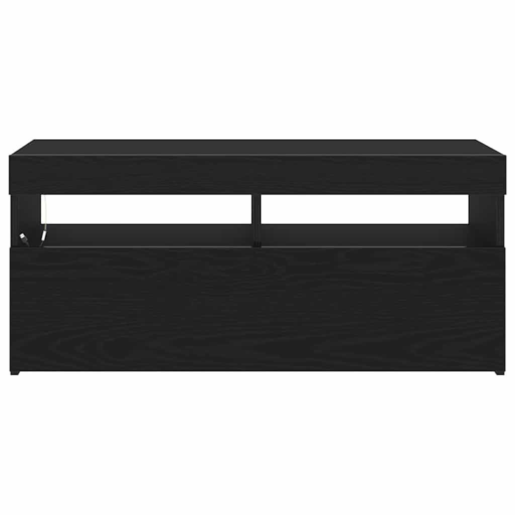 TV Cabinet 90 x 35 x 40 cm Black Oak Engineered Wood