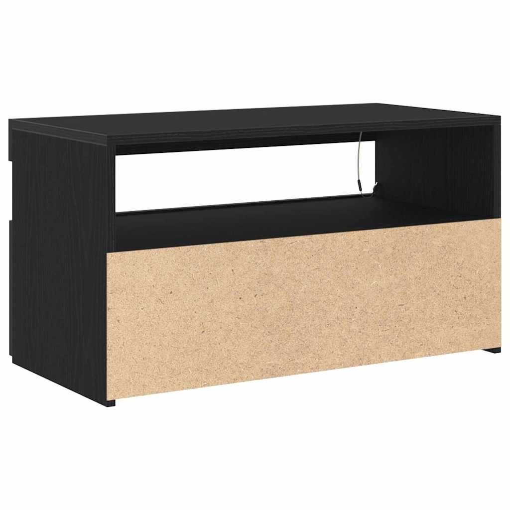 TV Cabinet 75 x 35 x 40 cm Black Oak Engineered Wood