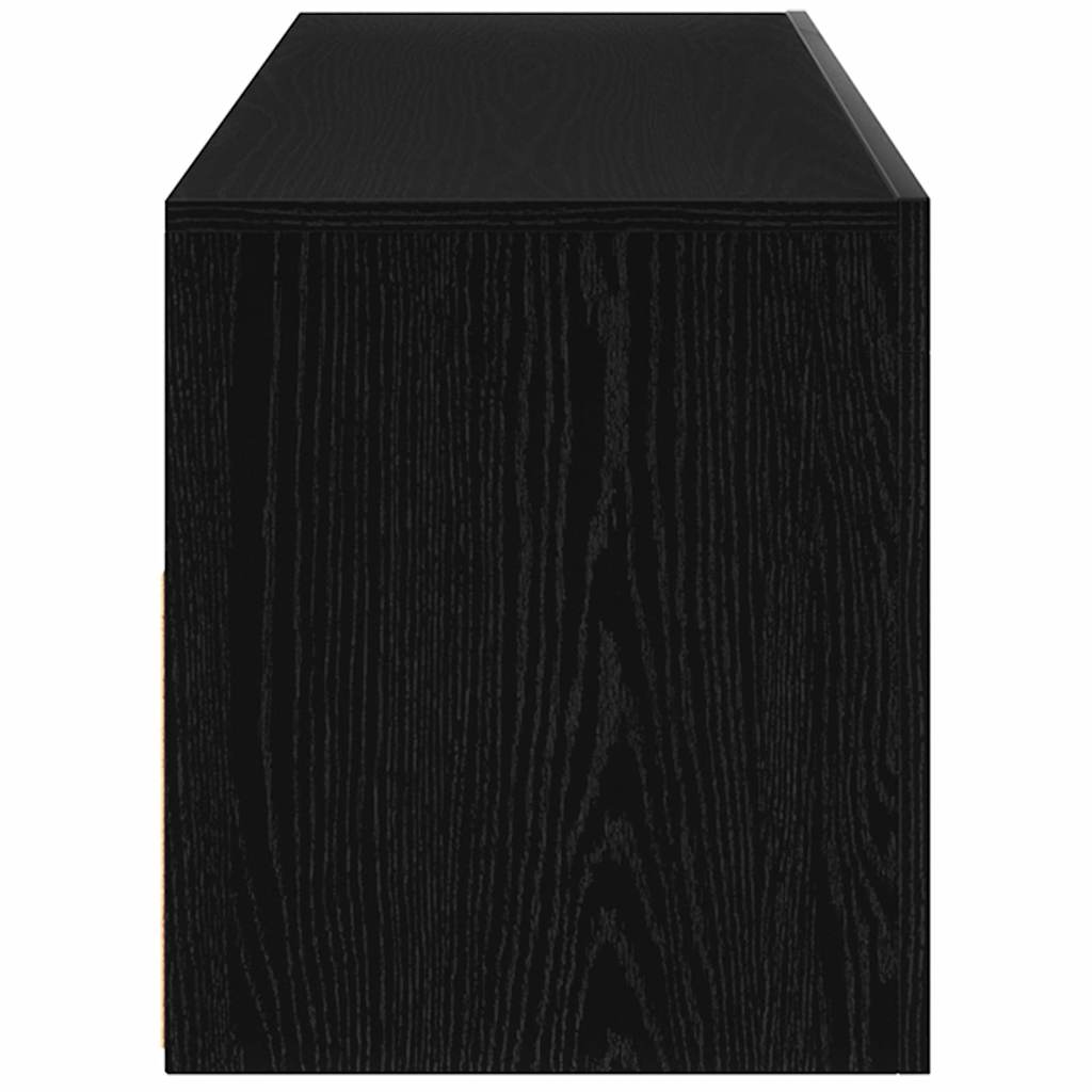 TV Cabinet 75 x 35 x 40 cm Black Oak Engineered Wood