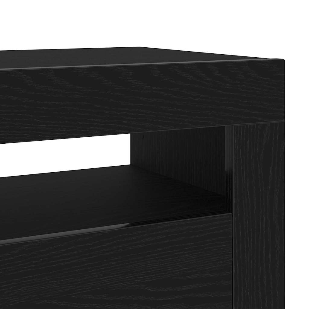 TV Cabinet 2 pcs Black Oak 75 x 35 x 40 cm Engineered Wood