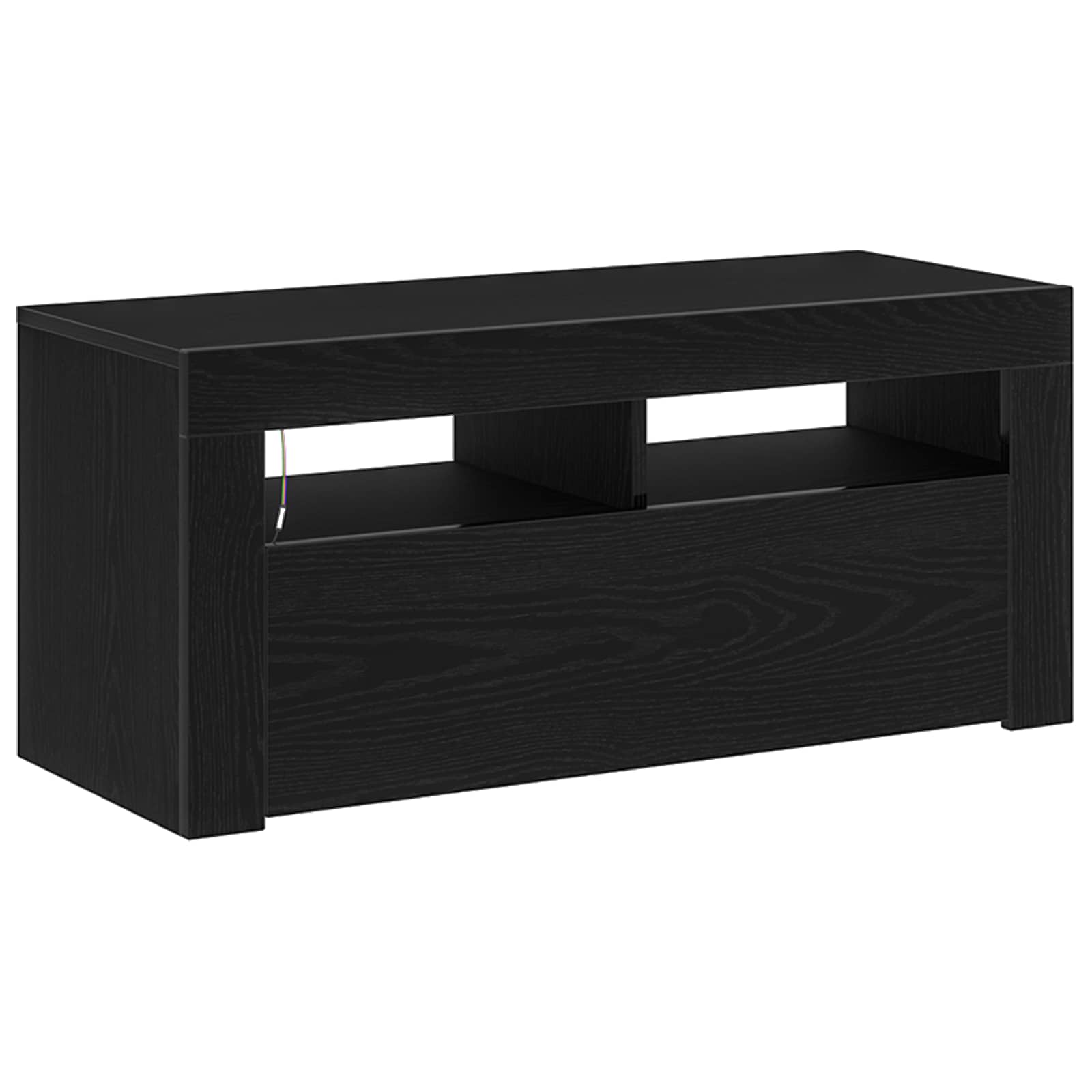 TV Cabinet 90 x 35 x 40 cm Black Oak Engineered Wood