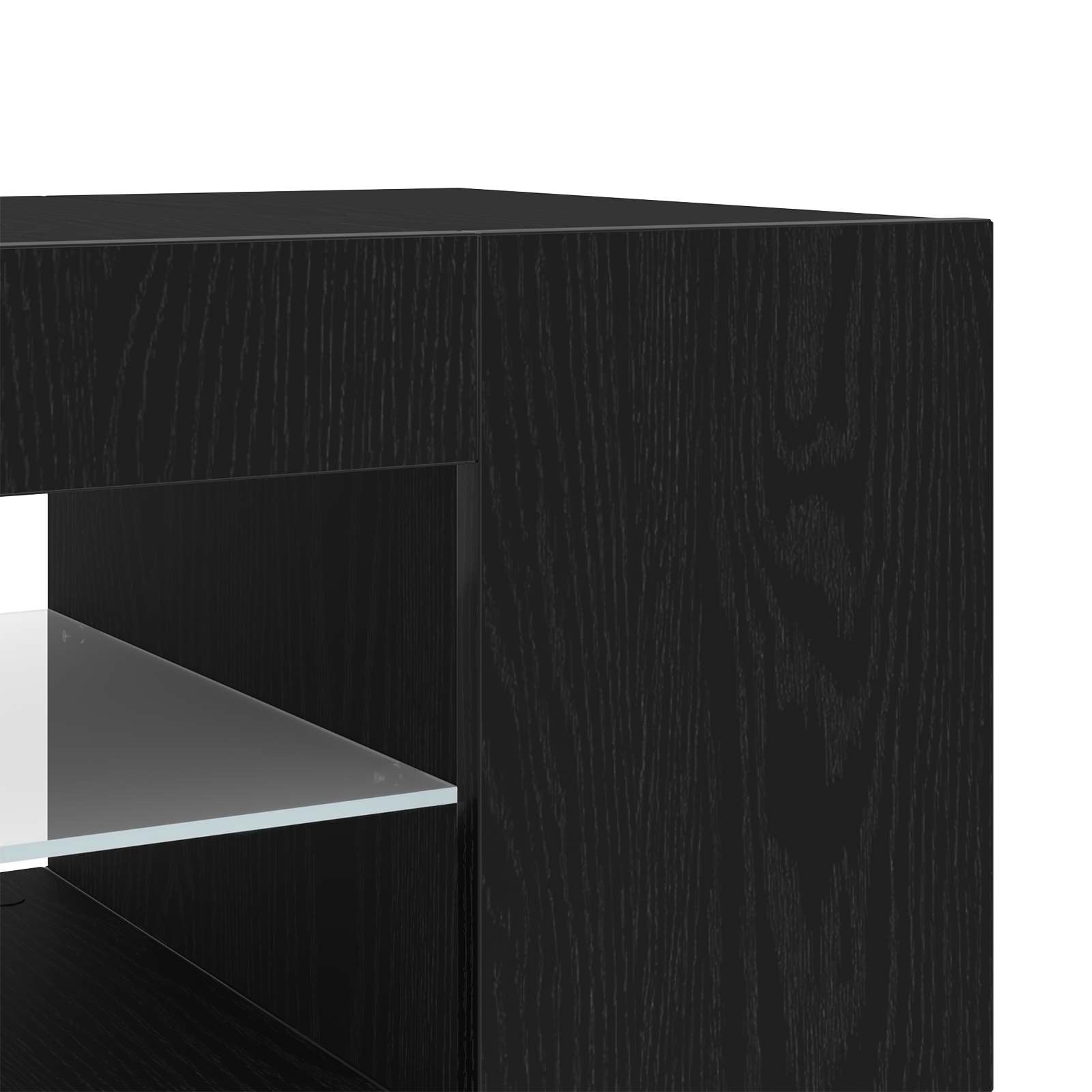 TV Cabinet Black Oak 90 x 39 x 30 cm Engineered Wood