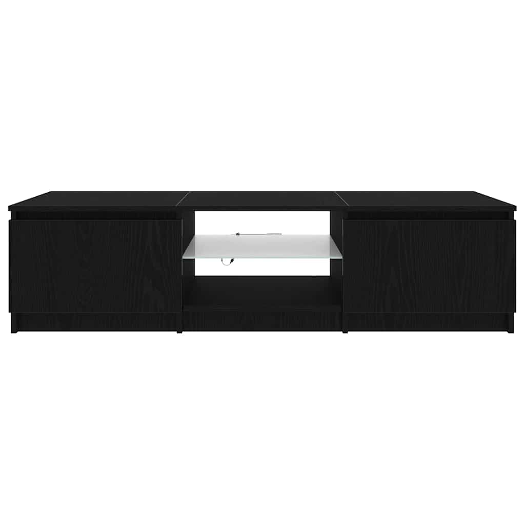 TV Cabinet 140 x 38,5 x 36 cm Black Oak Engineered Wood