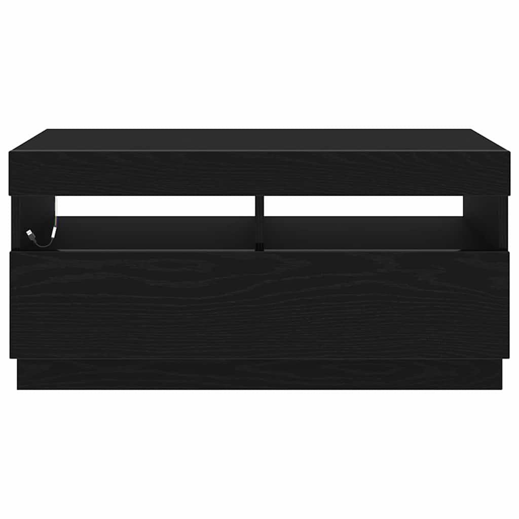 TV Cabinet 80 x 35 x 40 cm Black Oak Engineered Wood