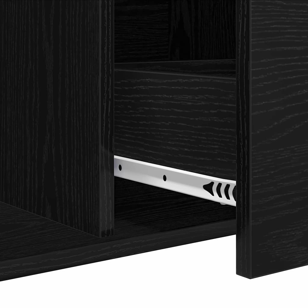 Sideboard Black Oak 104 x 35 x 70 cm Engineered Wood