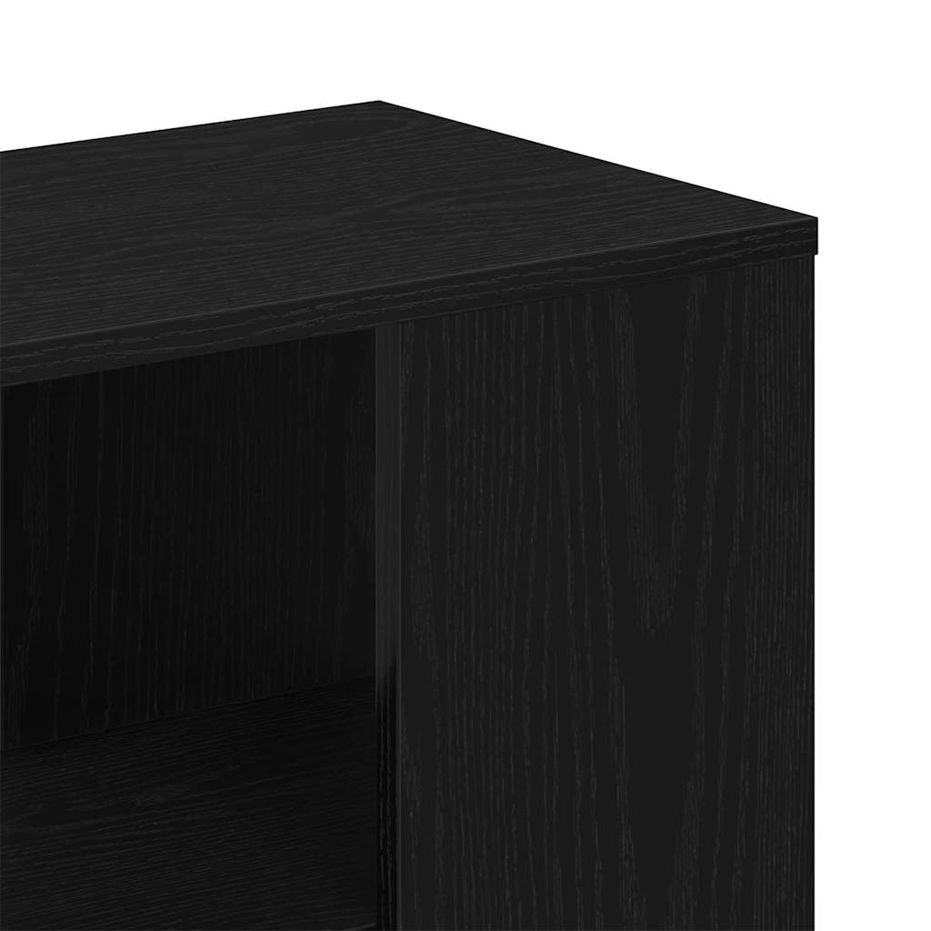 Sideboard with Drawer Black Oak 60 x 30 x 50 cm Engineered Wood