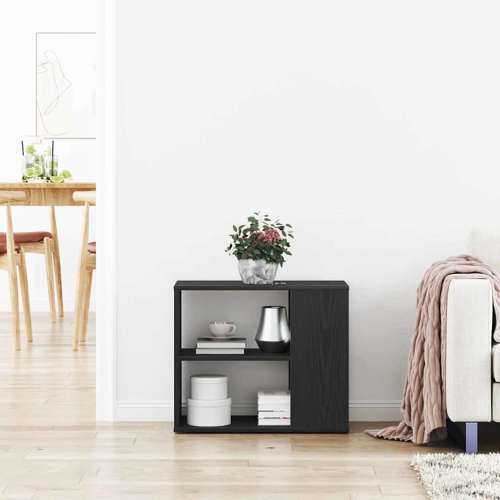 Sideboard with Drawer Black Oak 60 x 30 x 50 cm Engineered Wood
