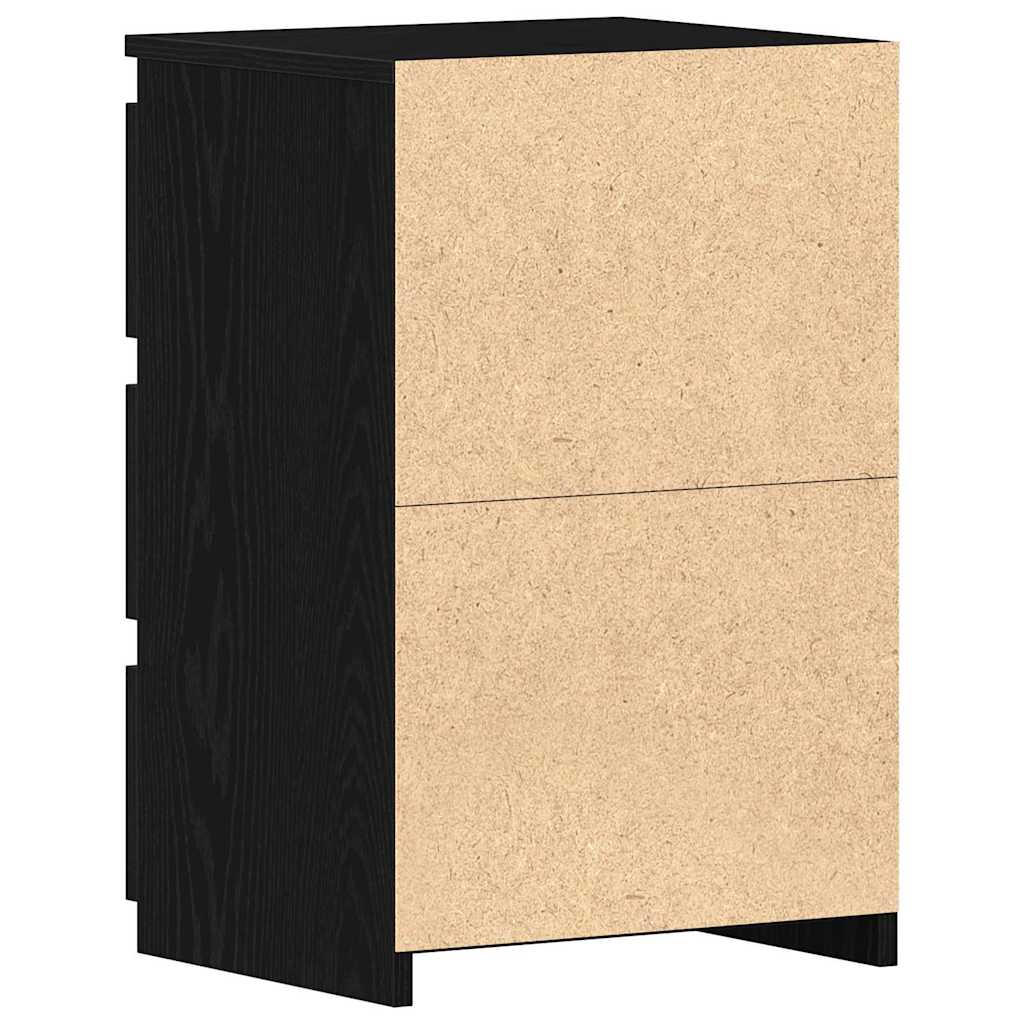 Bedside Cabinet with Drawer 2 pcs Black Oak 40 x 35 x 62,5 cm