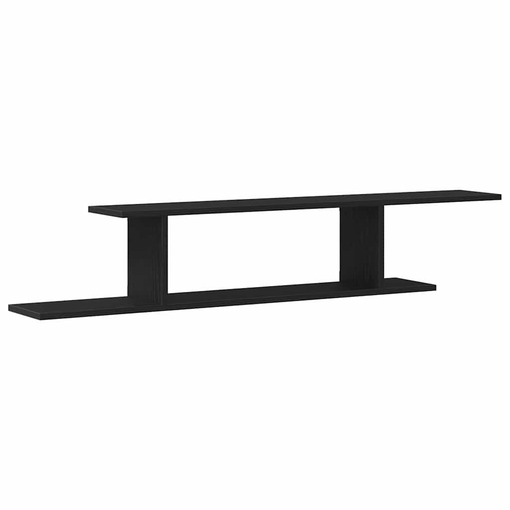 Wall-mounted TV Shelf Wall-Mounted Black Oak 125 x 18 x 23 cm