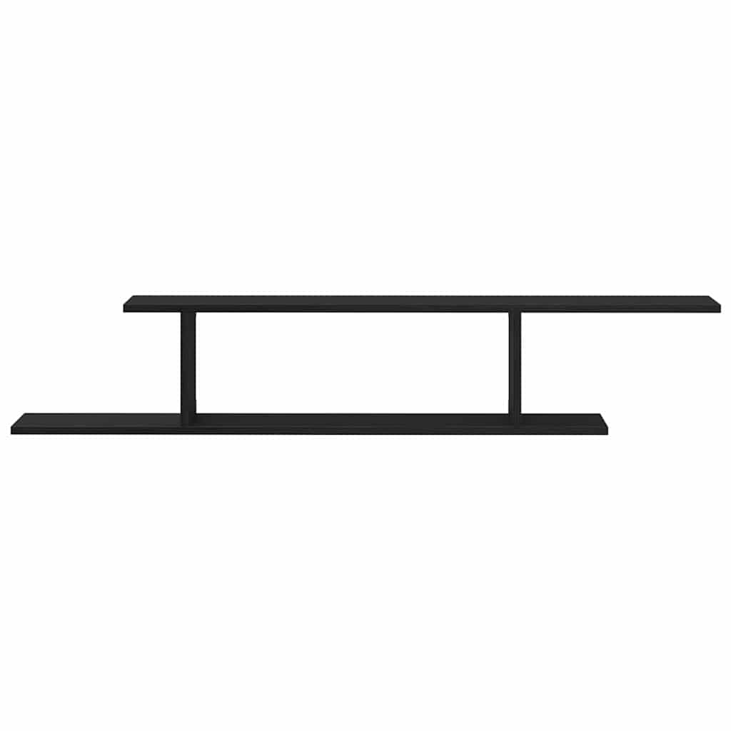 Wall-mounted TV Shelf Wall-Mounted Black Oak 125 x 18 x 23 cm