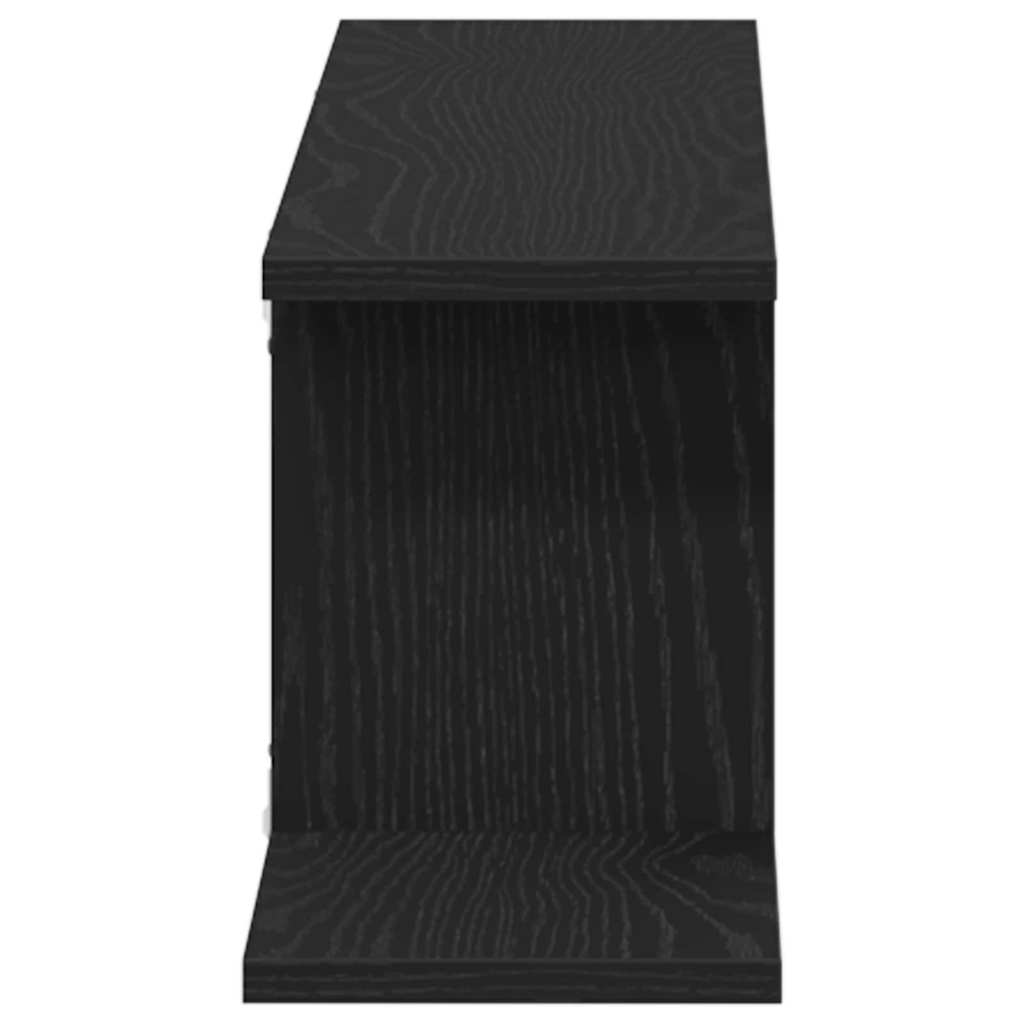 Wall-mounted TV Shelf Wall-Mounted Black Oak 125 x 18 x 23 cm