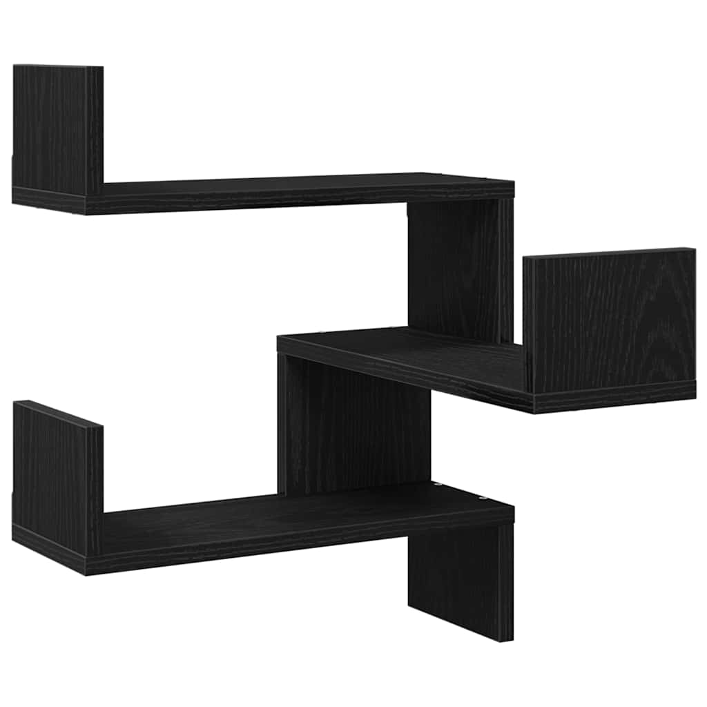 Wall Shelf Wall-Mounted Black Oak 40 x 40 x 49,5 cm