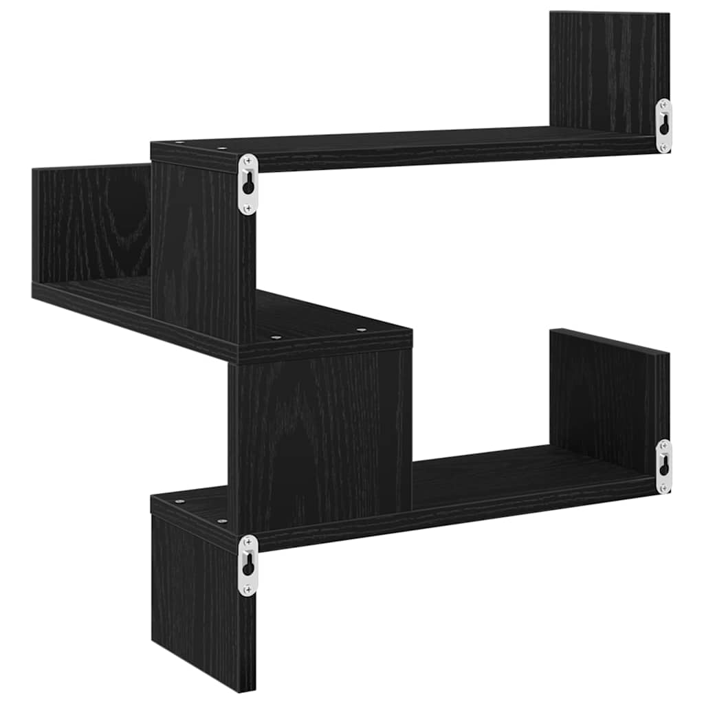 Wall Shelf Wall-Mounted Black Oak 40 x 40 x 49,5 cm