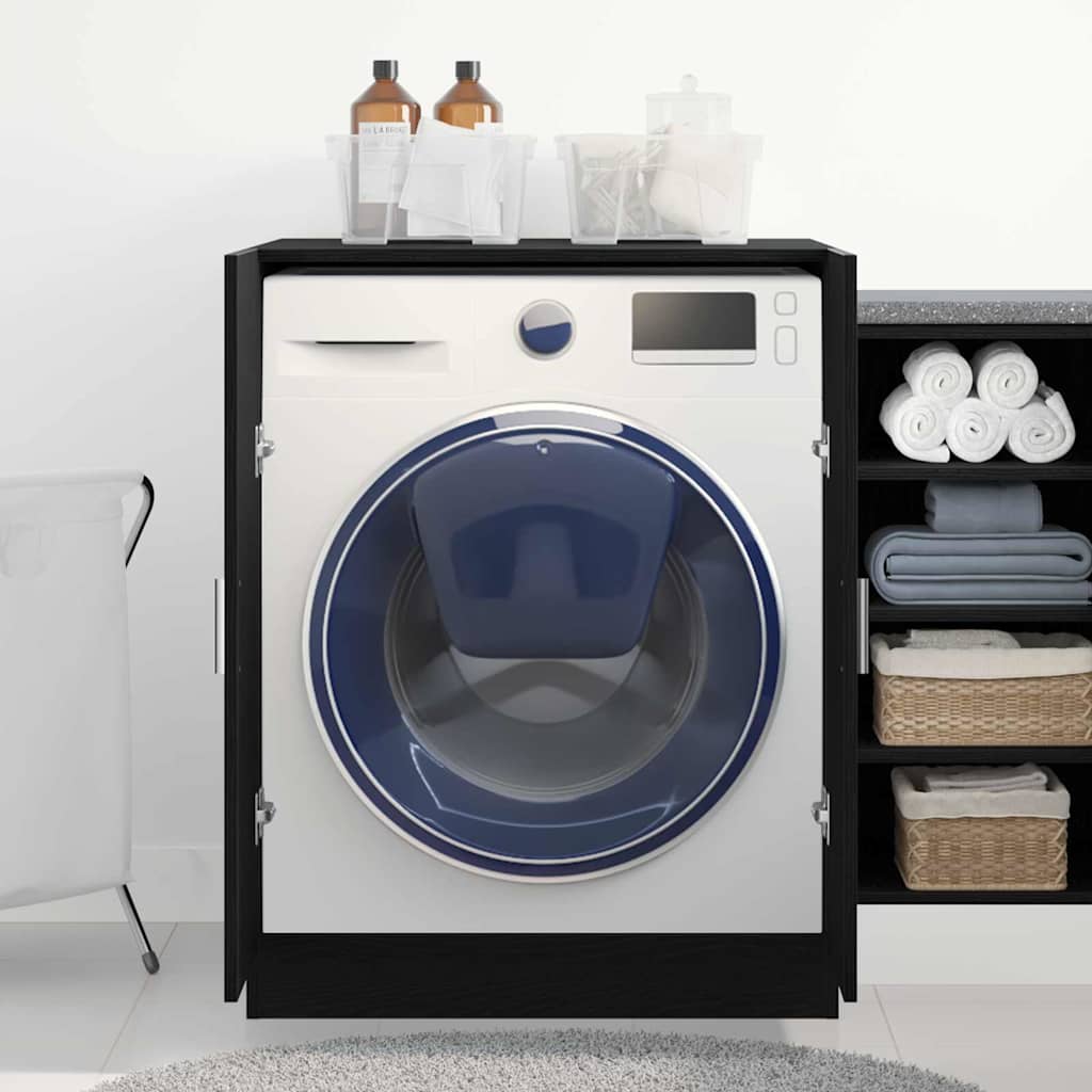 Washing Machine Cabinet Black Oak 70,5 x 71,5 x 91,5 cm