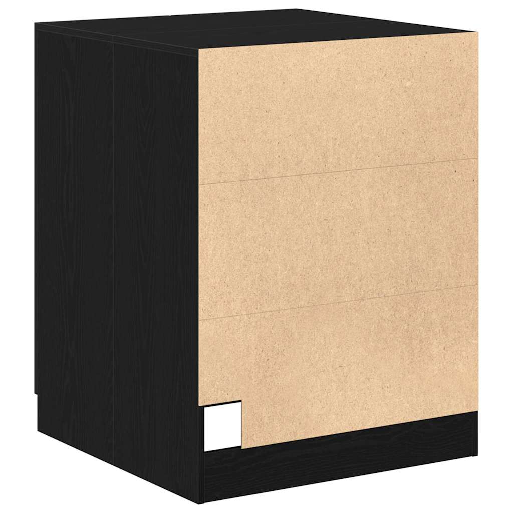 Washing Machine Cabinet Black Oak 70,5 x 71,5 x 91,5 cm