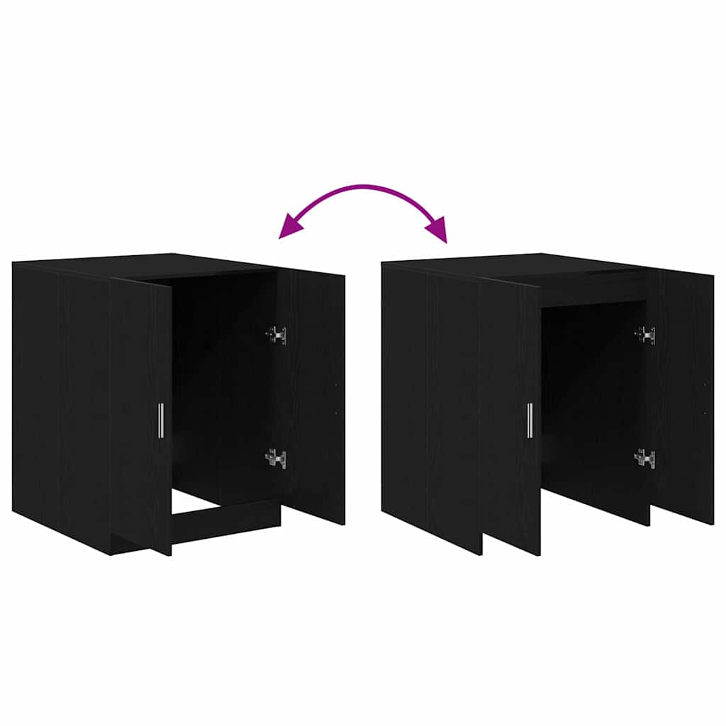 Washing Machine Cabinet Black Oak 70,5 x 71,5 x 91,5 cm