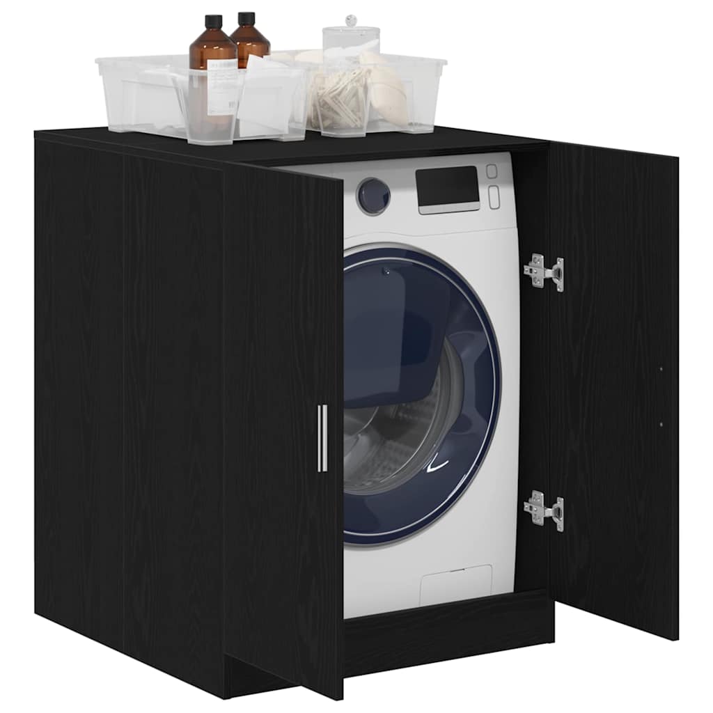 Washing Machine Cabinet Black Oak 70,5 x 71,5 x 91,5 cm