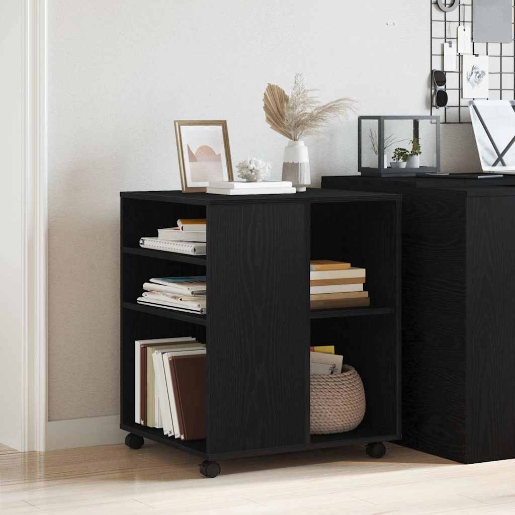 Storage Cabinet Black Oak 60 x 53 x 72,5 cm Engineered Wood