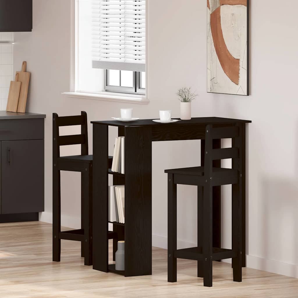 Bar Table 102 x 50 x 103,5 cm Engineered Wood Black Oak