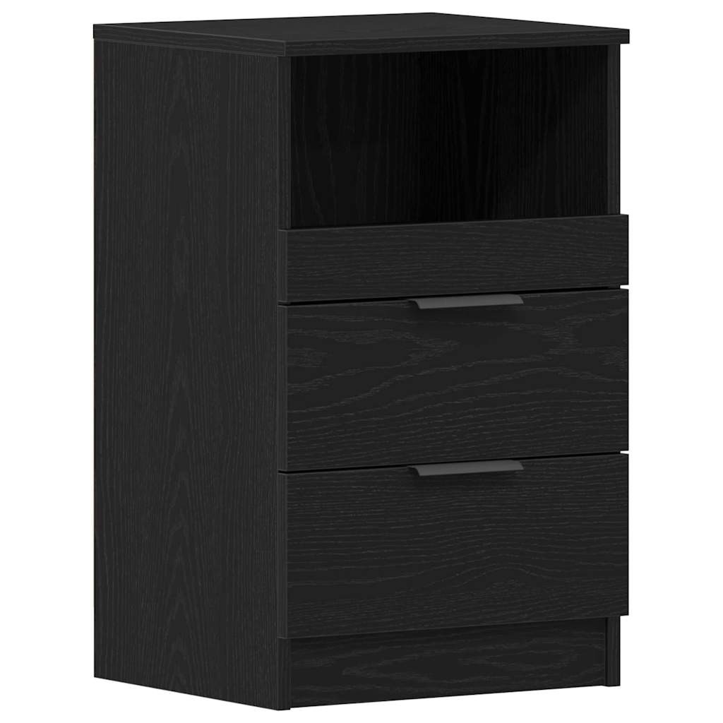 Bedside Cabinet Black Oak 40 x 36 x 65 cm Engineered Wood