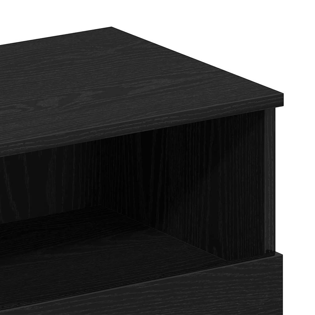 Bedside Cabinet 2 pcs Black Oak 40 x 36 x 65 cm Engineered Wood