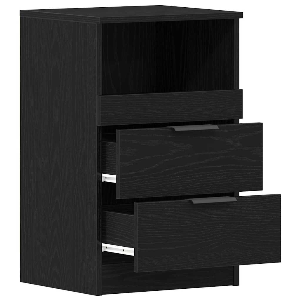 Bedside Cabinet 2 pcs Black Oak 40 x 36 x 65 cm Engineered Wood