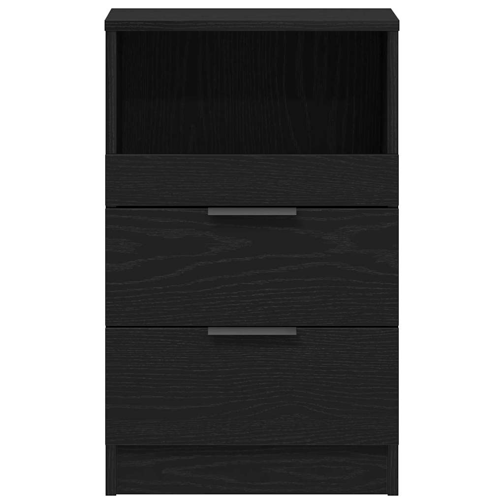 Bedside Cabinet 2 pcs Black Oak 40 x 36 x 65 cm Engineered Wood
