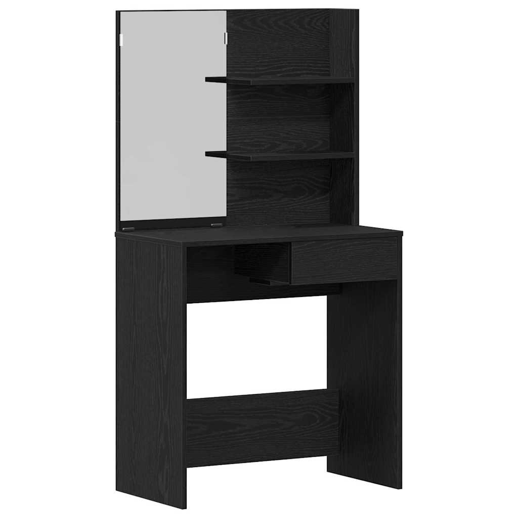 Dressing Table Black Oak 74,5 x 40 x 141 cm Engineered Wood