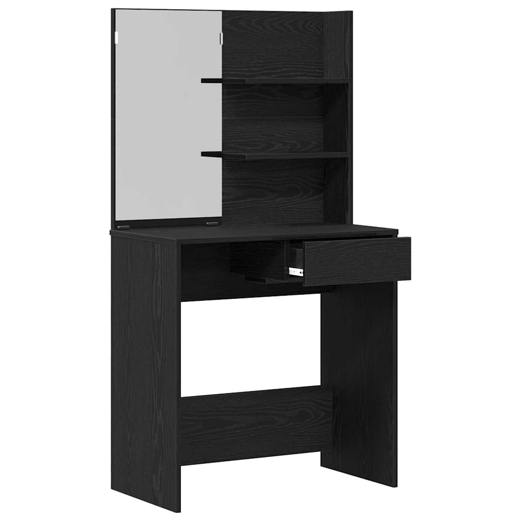 Dressing Table Black Oak 74,5 x 40 x 141 cm Engineered Wood