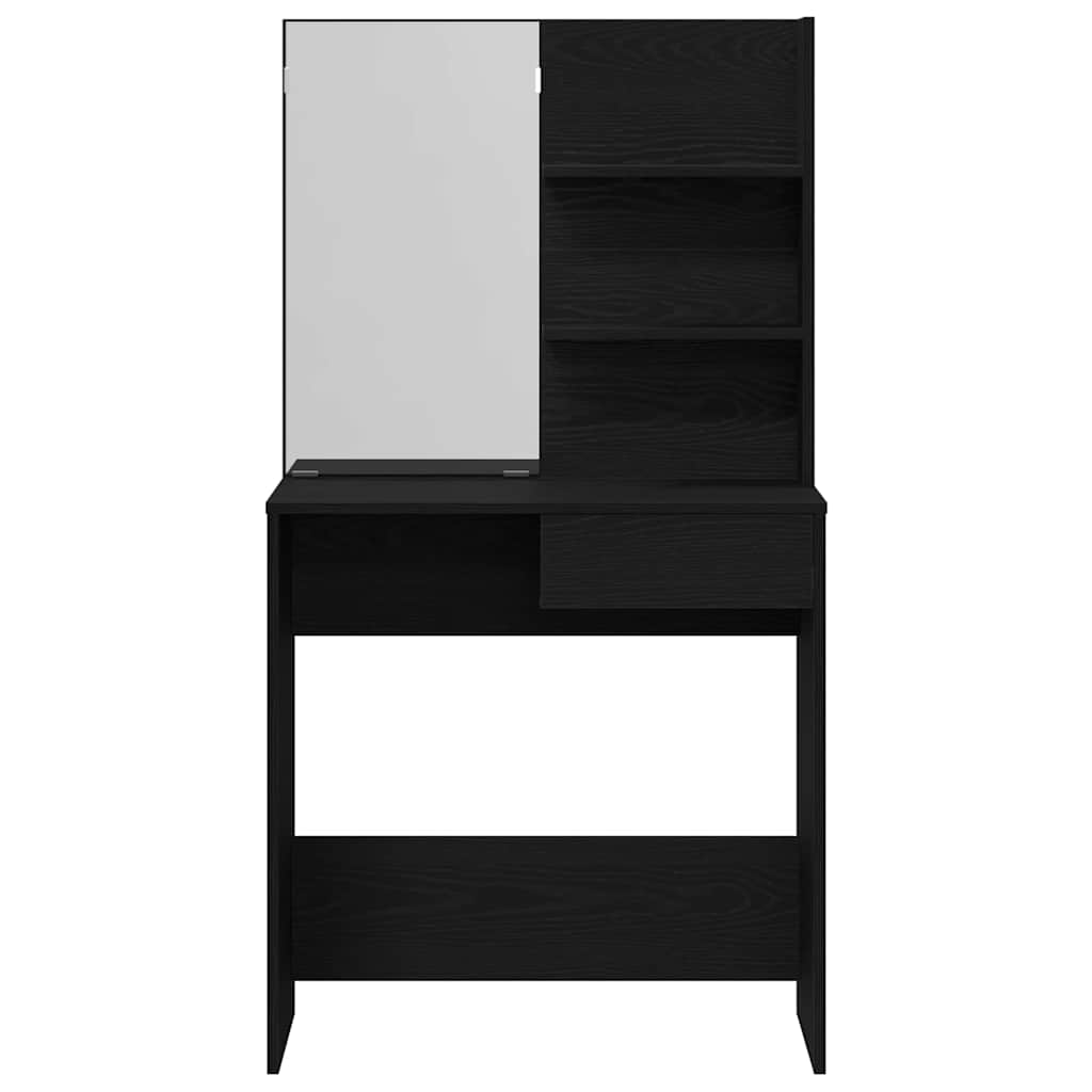 Dressing Table Black Oak 74,5 x 40 x 141 cm Engineered Wood