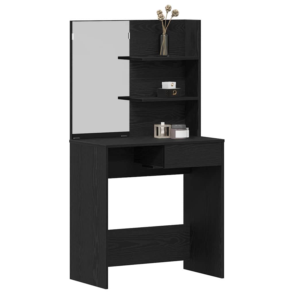 Dressing Table Black Oak 74,5 x 40 x 141 cm Engineered Wood