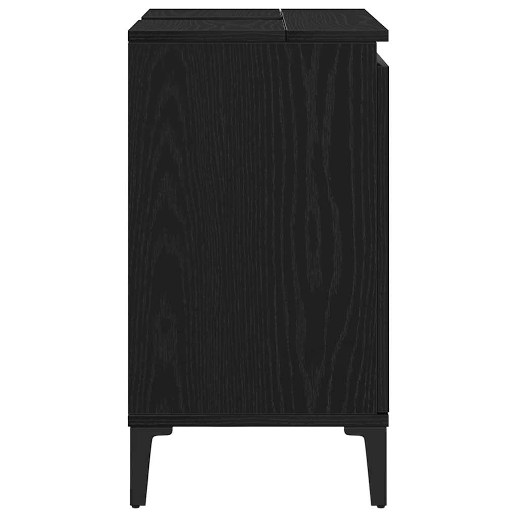 Bathroom Sink Cabinet Black Oak 58 x 33 x 60 cm Engineered Wood