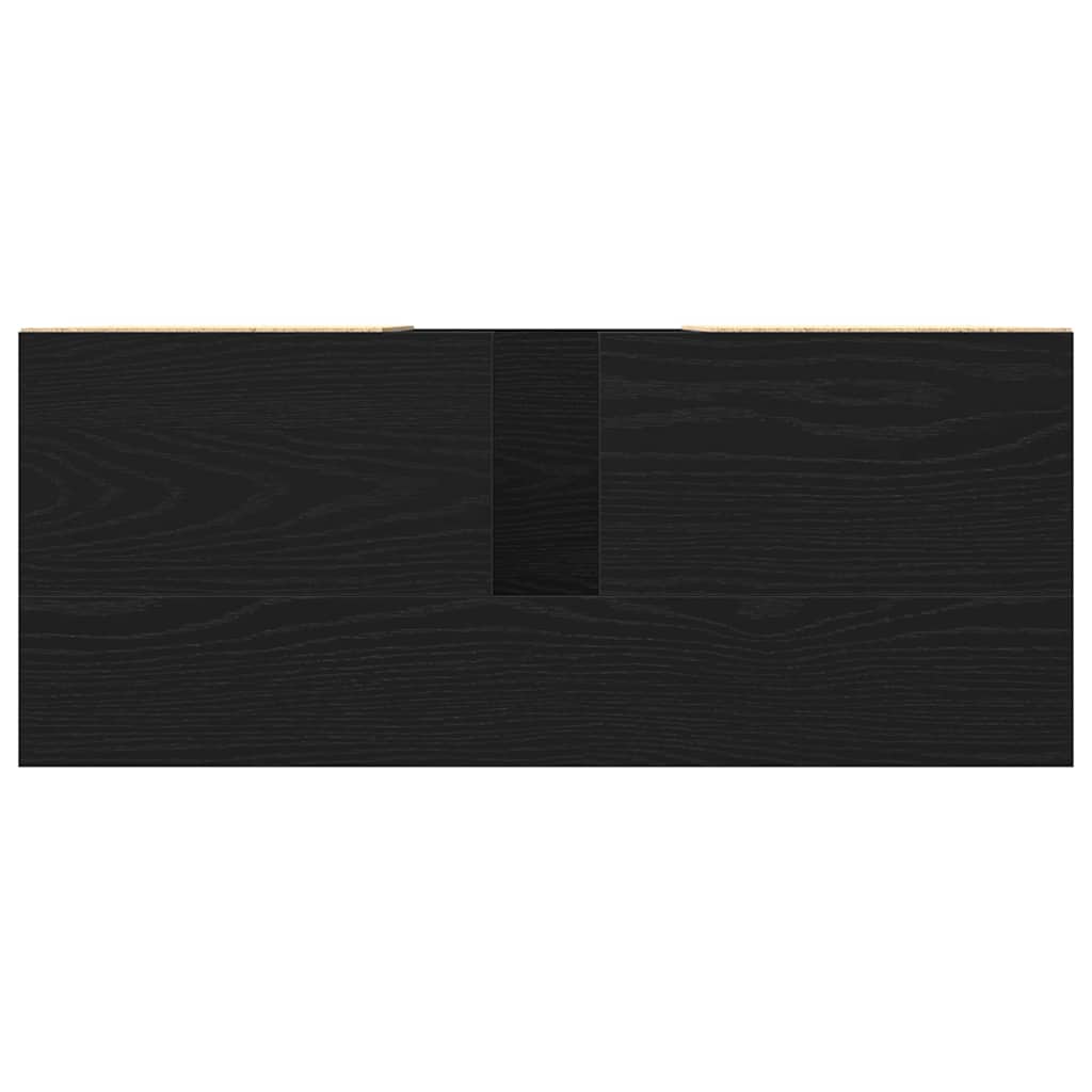 Bathroom Sink Cabinet Black Oak 80 x 33 x 60 cm Engineered Wood