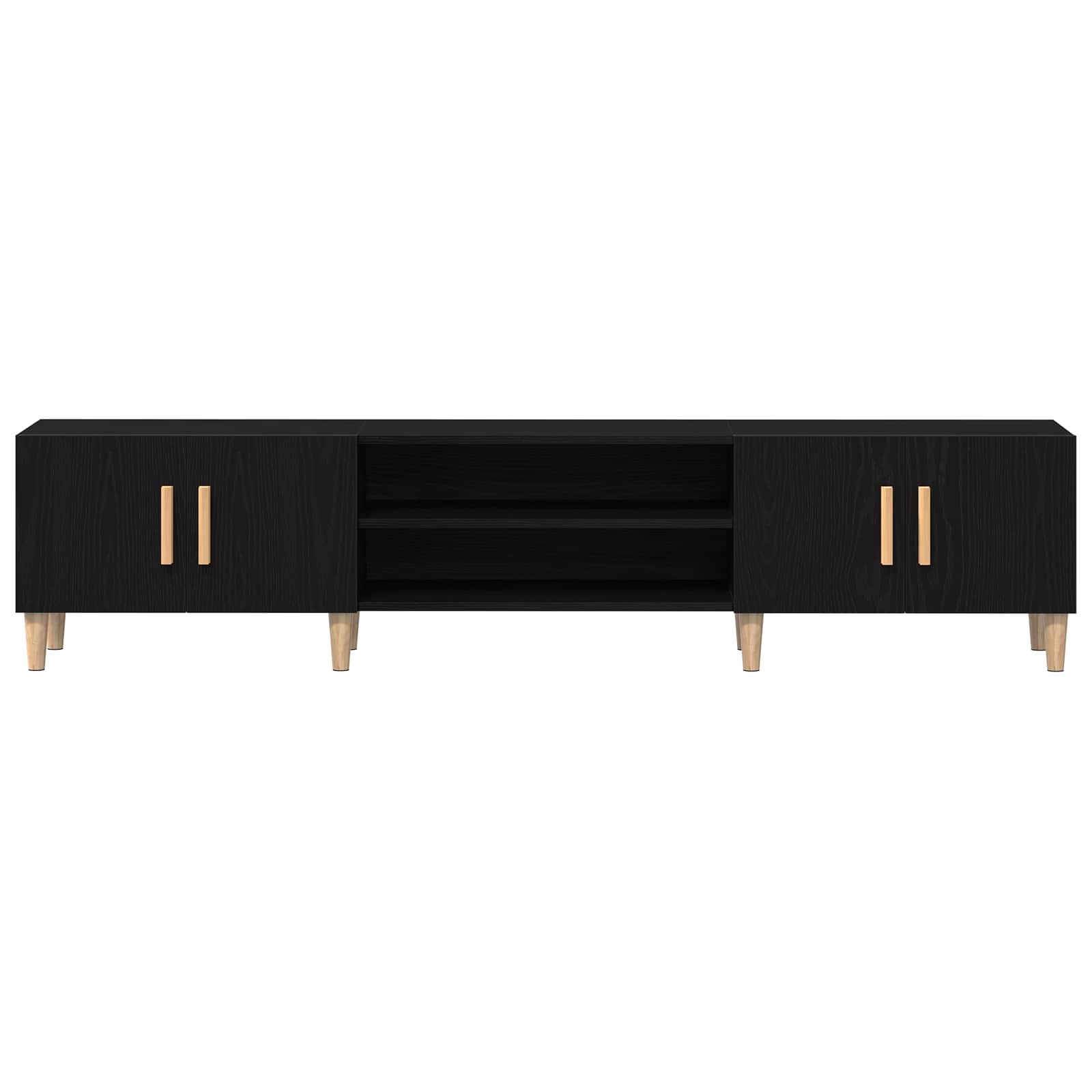 TV Cabinet 180 x 31,5 x 40 cm Black Oak Engineered Wood