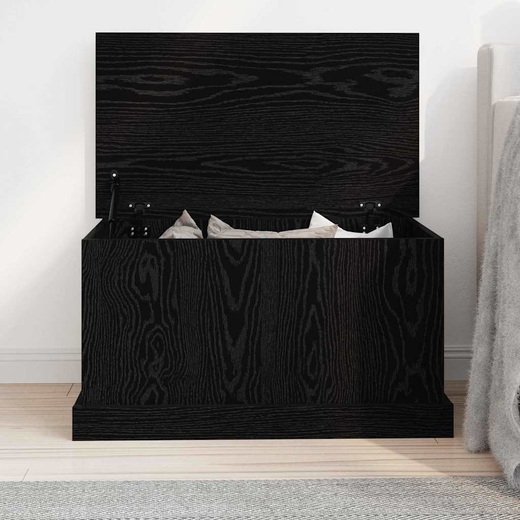 Storage Box Black oak 70 x 40 x 38 cm Engineered Wood
