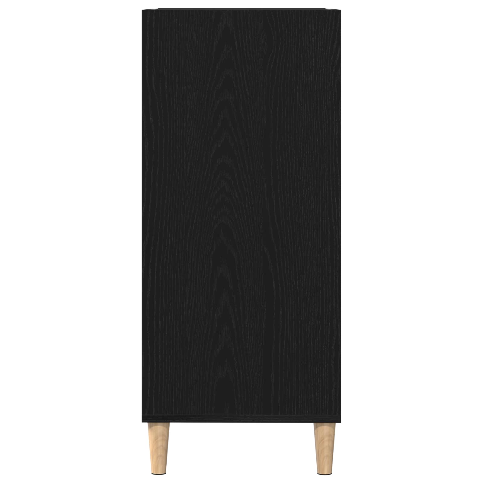 Record Cabinet Black Oak 84,5 x 38 x 89 cm Engineered Wood