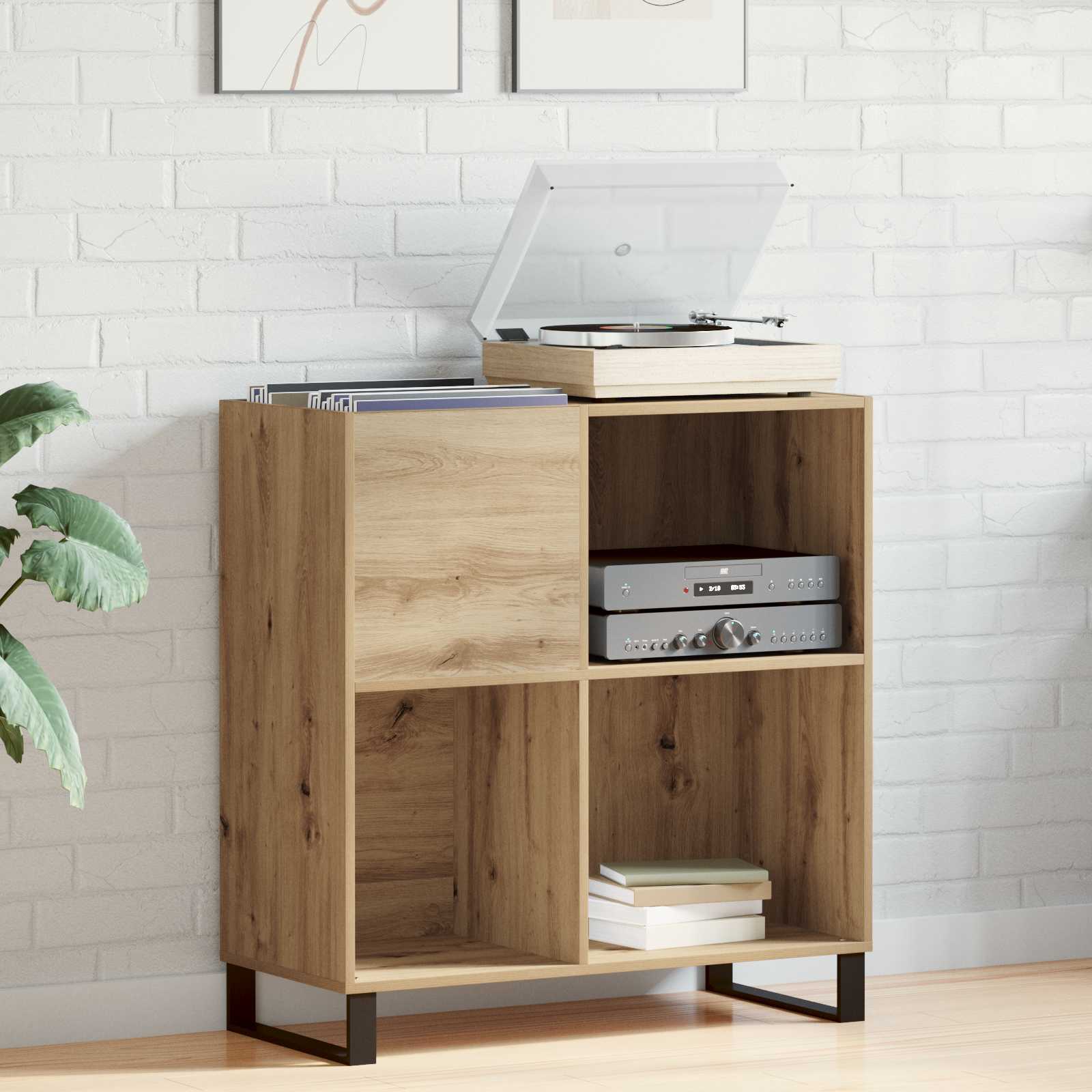 Record Cabinet Artisan oak 84,5 x 38 x 89 cm Engineered Wood