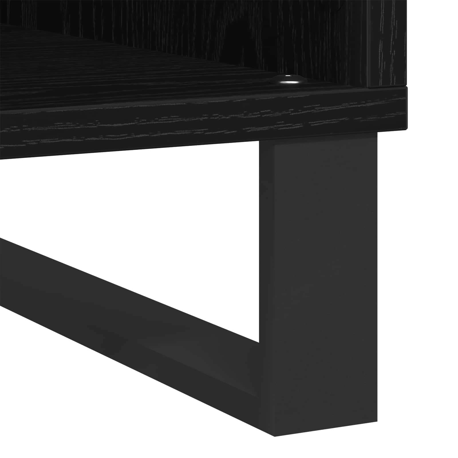 Record Cabinet Black Oak 84,5 x 38 x 89 cm Engineered Wood