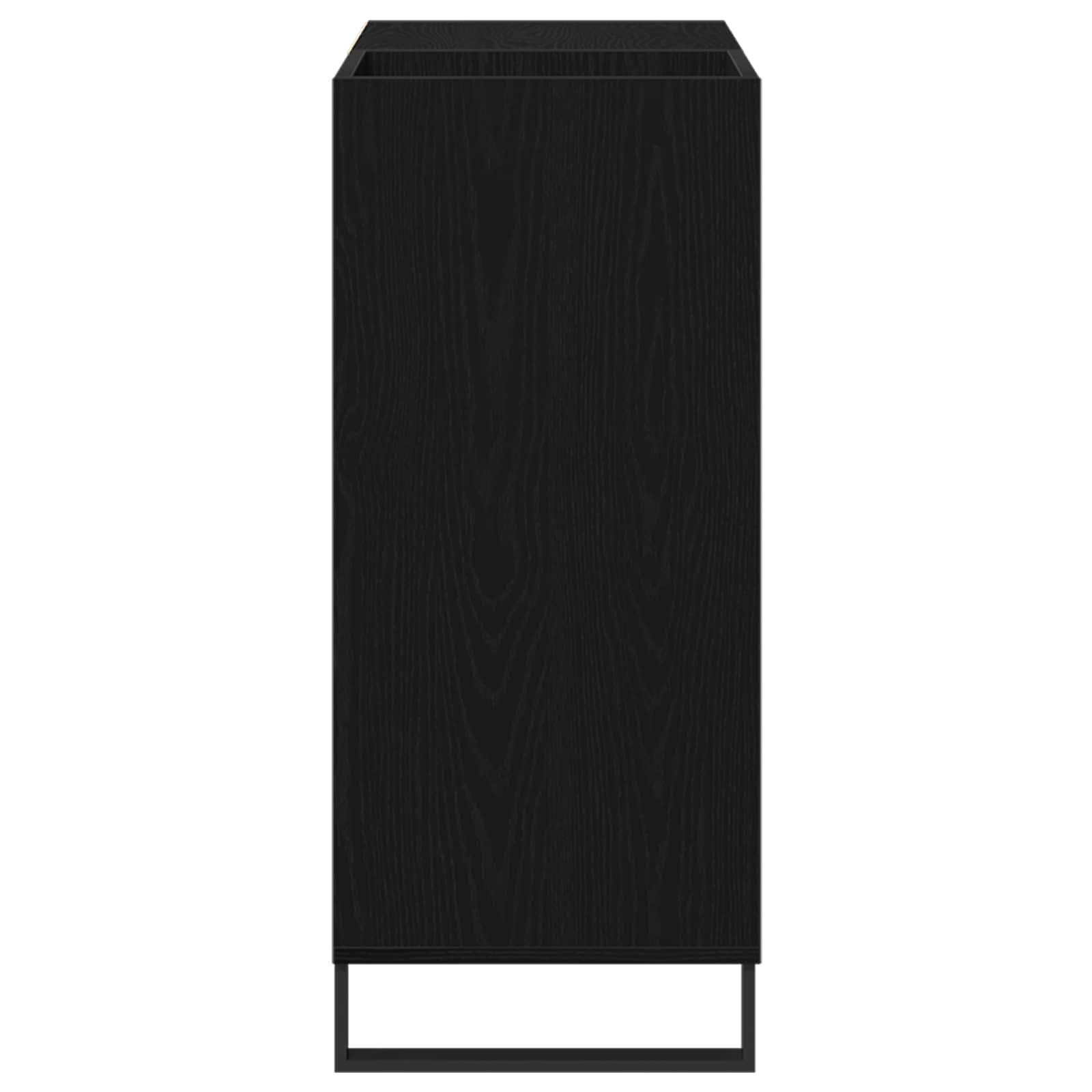 Record Cabinet Black Oak 84,5 x 38 x 89 cm Engineered Wood