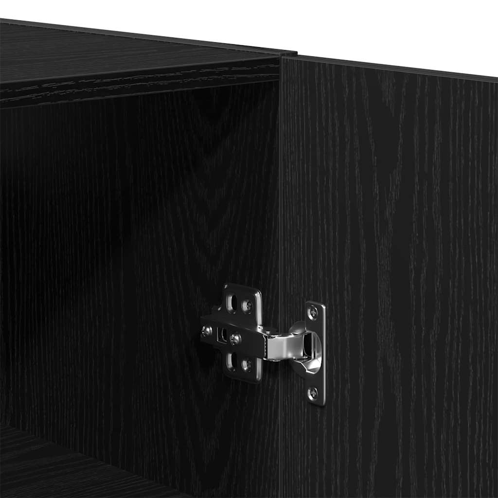 Wall-mounted Cabinet Black Oak 60 x 31 x 70 cm Engineered Wood