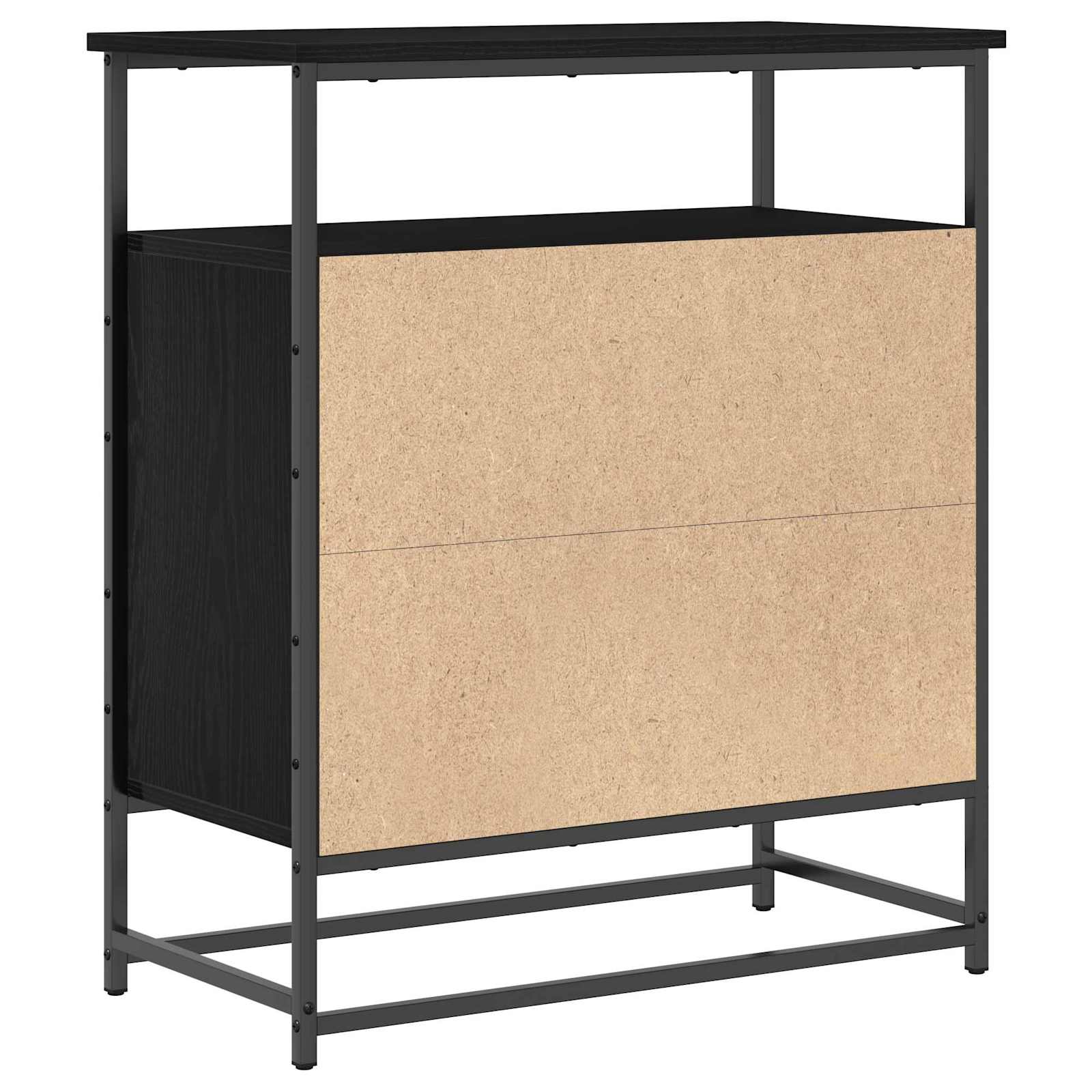 Sideboard Black Oak 69 x 35 x 80 cm Engineered Wood