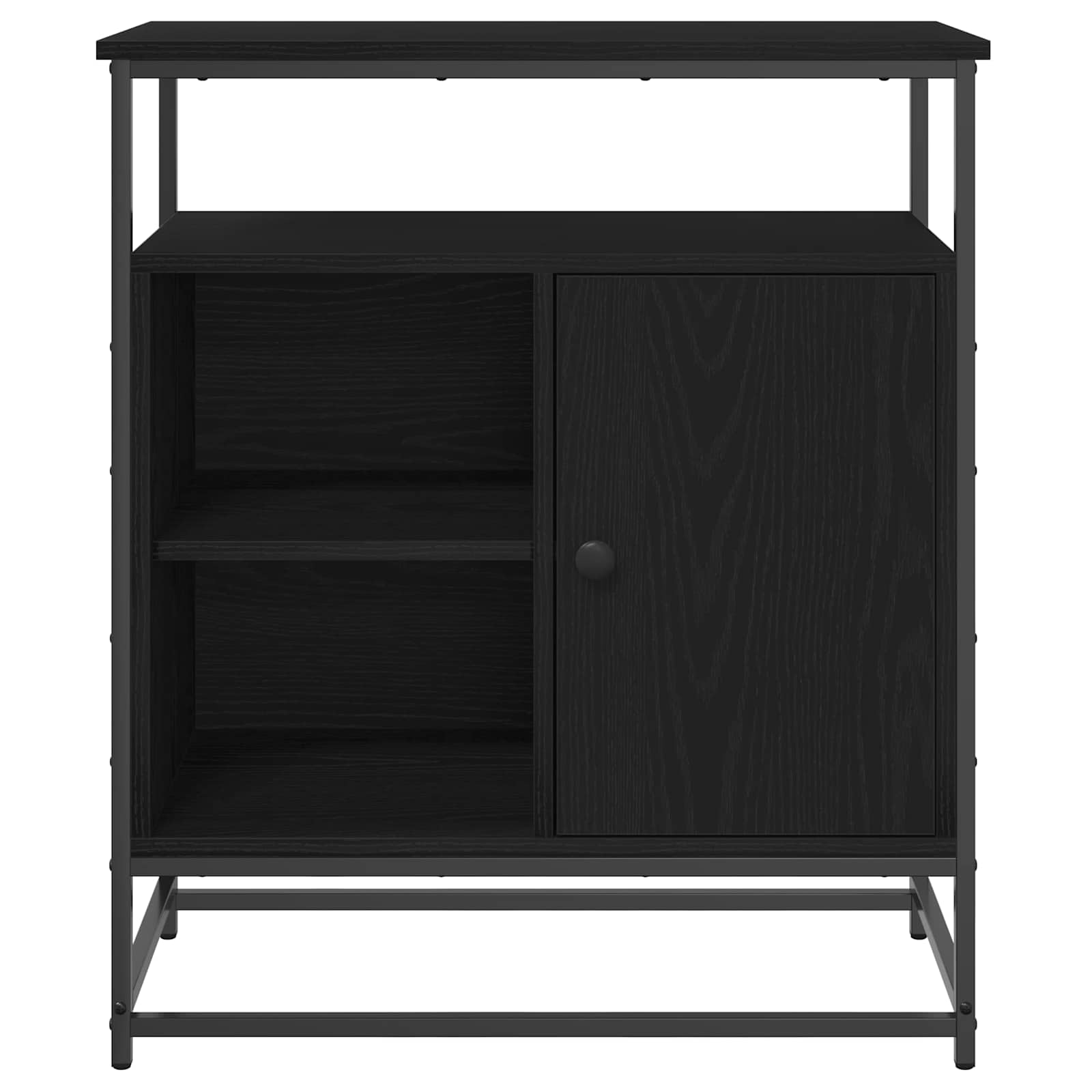 Sideboard Black Oak 69 x 35 x 80 cm Engineered Wood