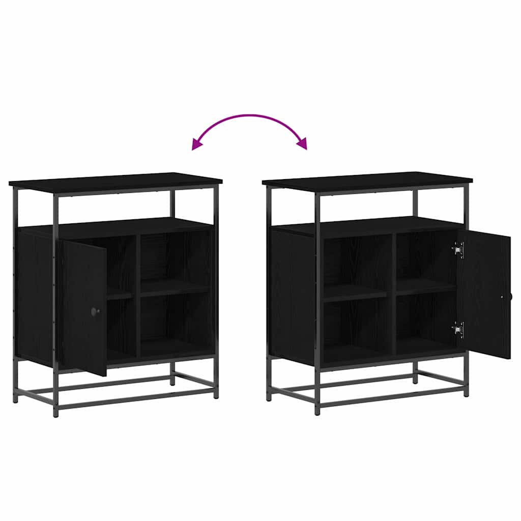 Sideboard Black oak 69 x 35 x 80 cm Engineered wood