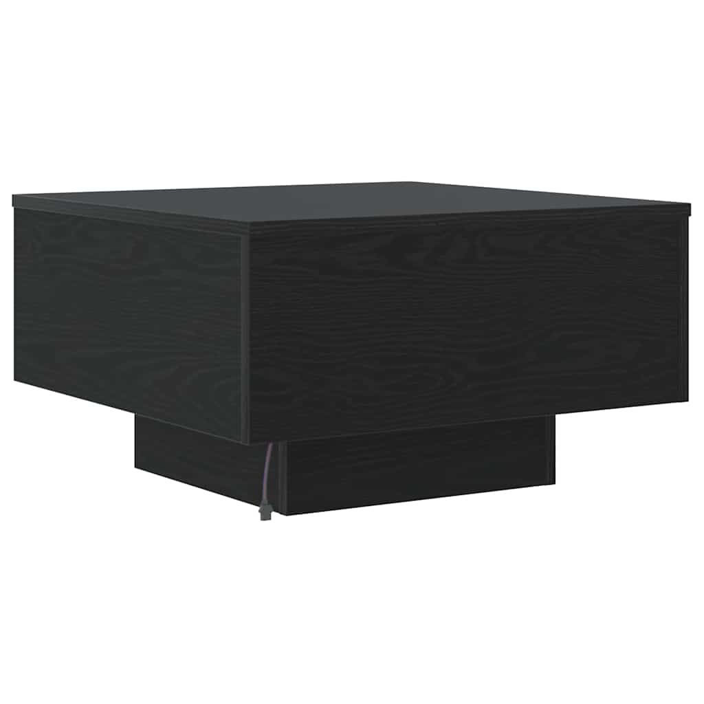 Coffee Table Black Oak 55 x 55 x 31 cm Engineered Wood