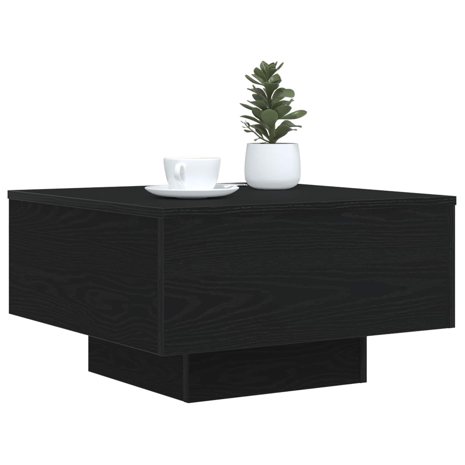 Coffee Table Black Oak 55 x 55 x 31 cm Engineered Wood