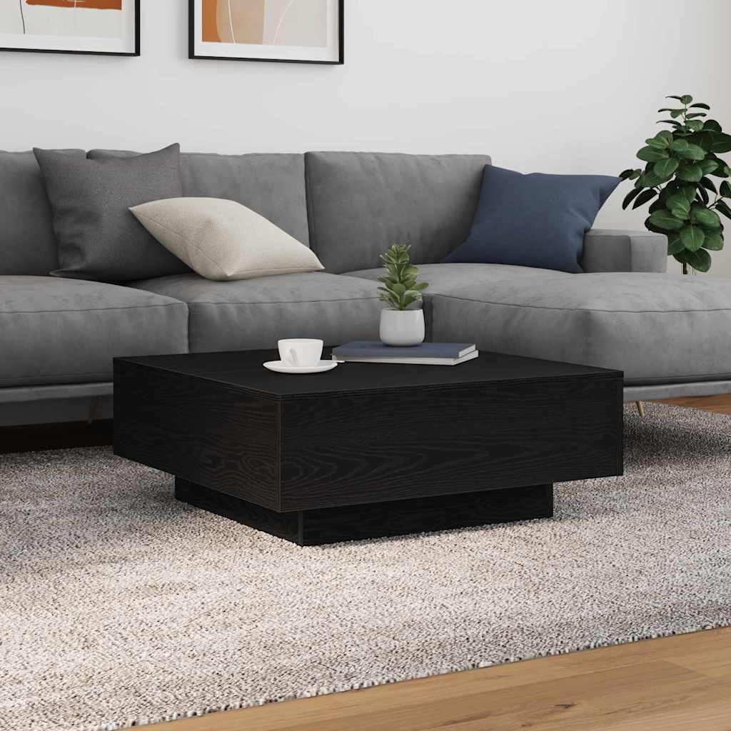 Black Oak 80 x 80 x 31 cm Engineered Wood