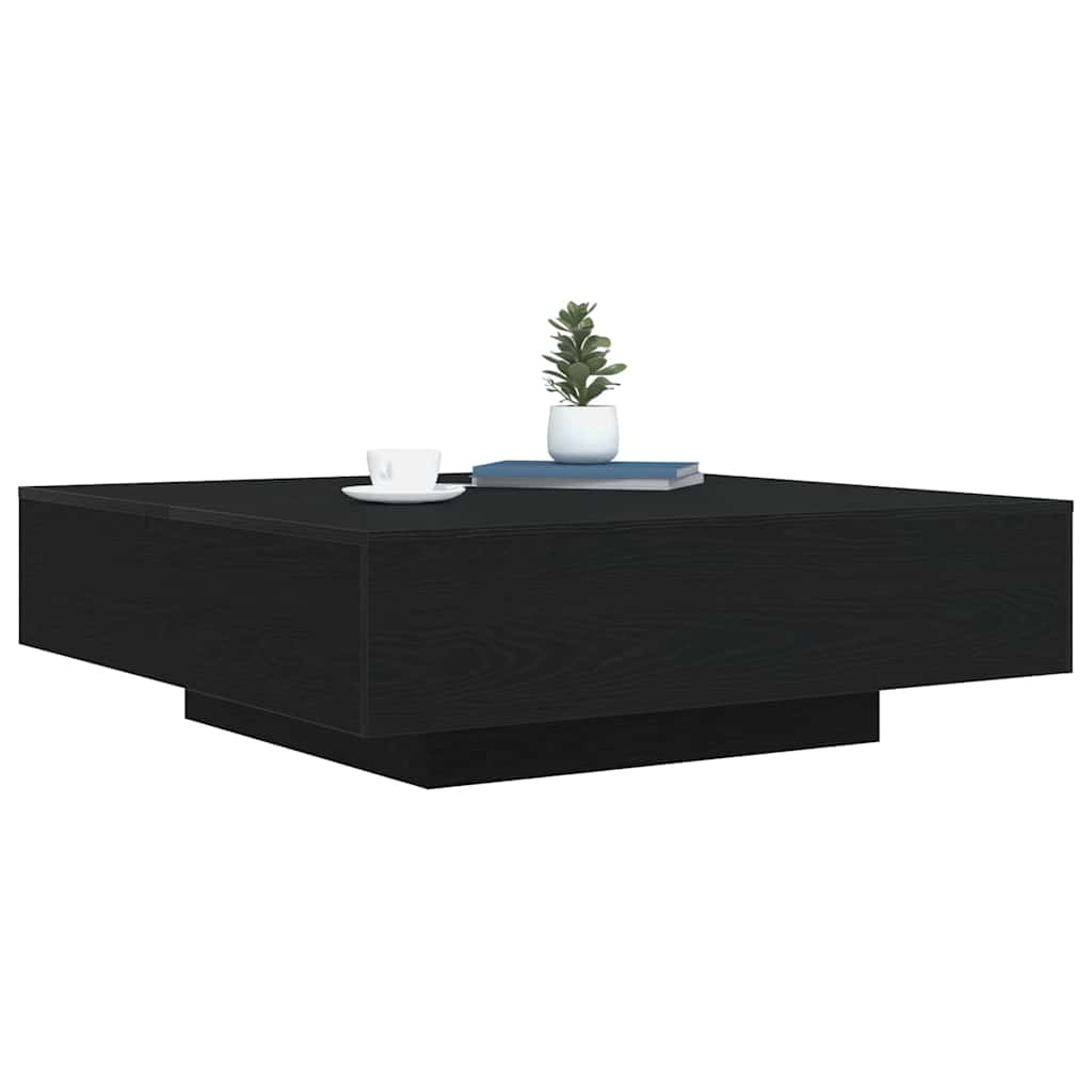 Coffee Table Black Oak 100 x 100 x 31 cm Engineered Wood