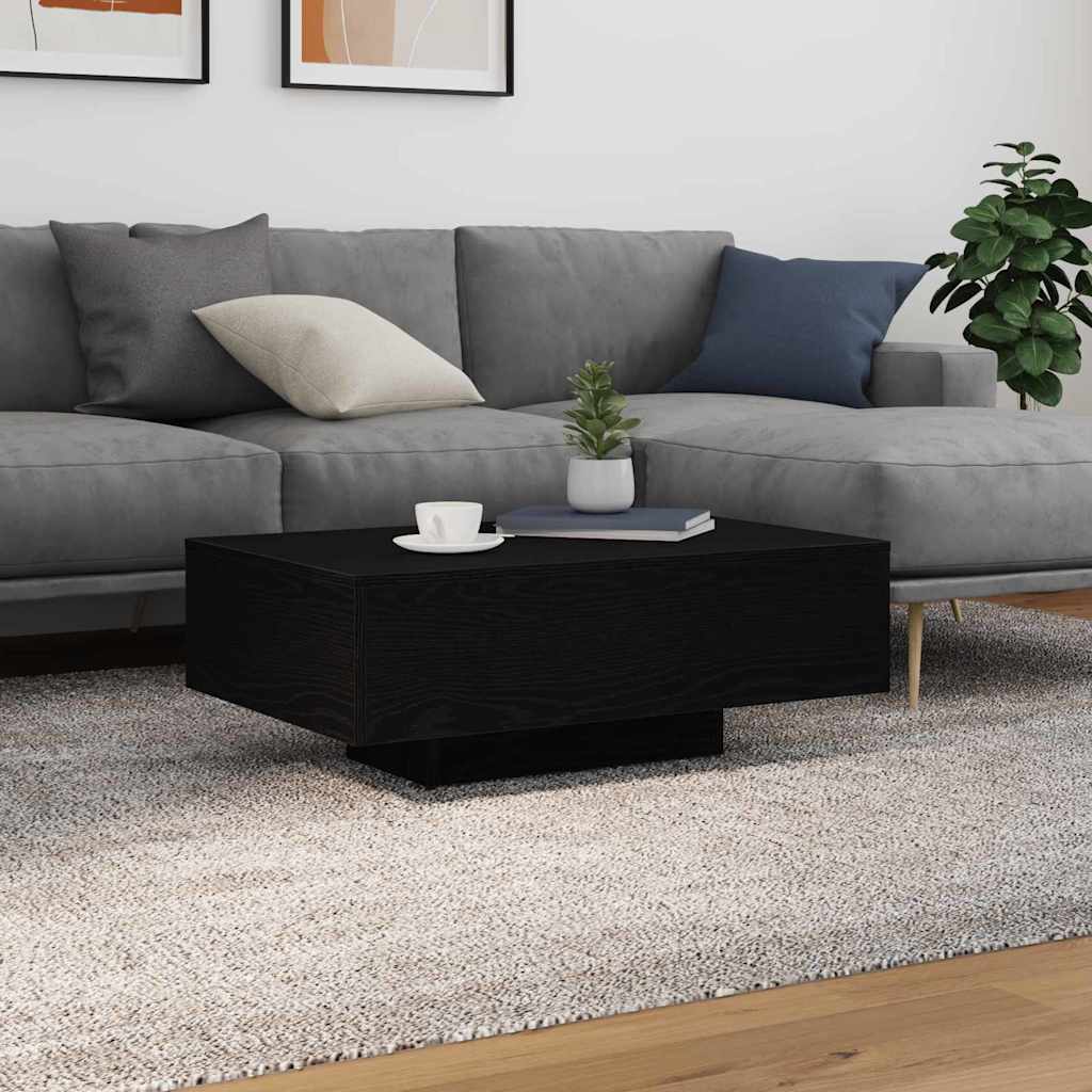 Coffee Table Black Oak 85 x 55 x 31 cm Engineered Wood