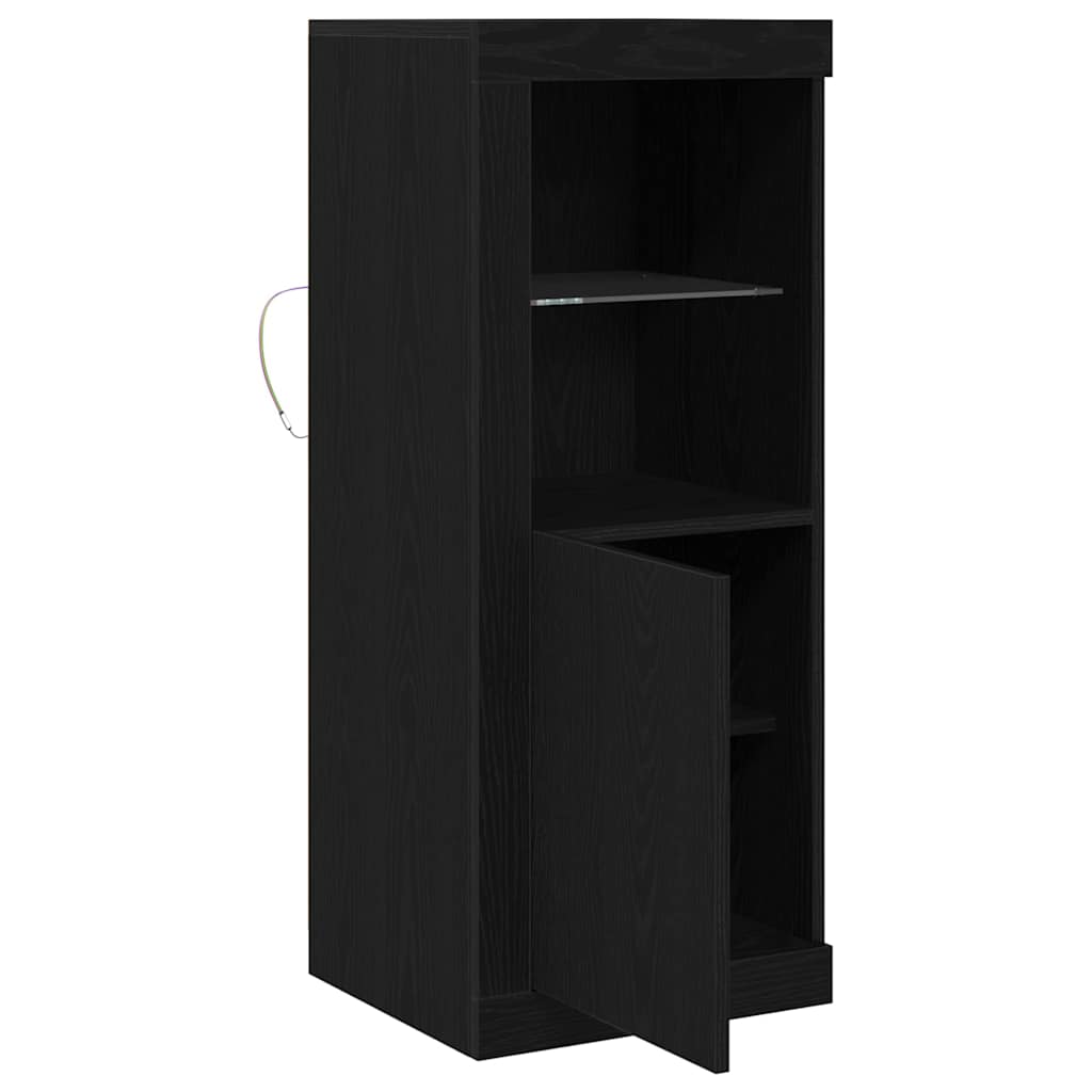 LED Sideboard Black 41 x 37 x 100 cm Engineered Wood