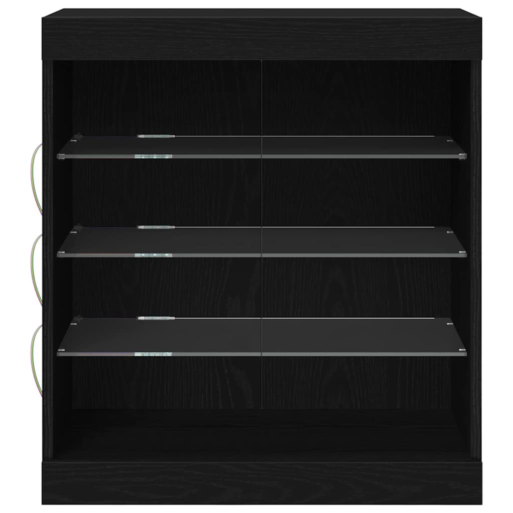 Sideboard Black Oak 60.5 x 37 x 67 cm Engineered Wood